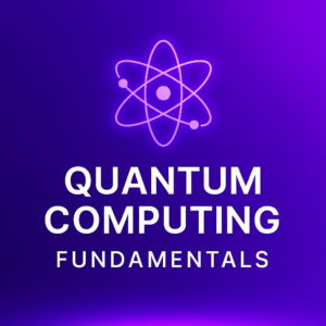 Quantum Computing Fundamentals course thumbnail showing qubits, quantum circuits, and futuristic computing concepts.