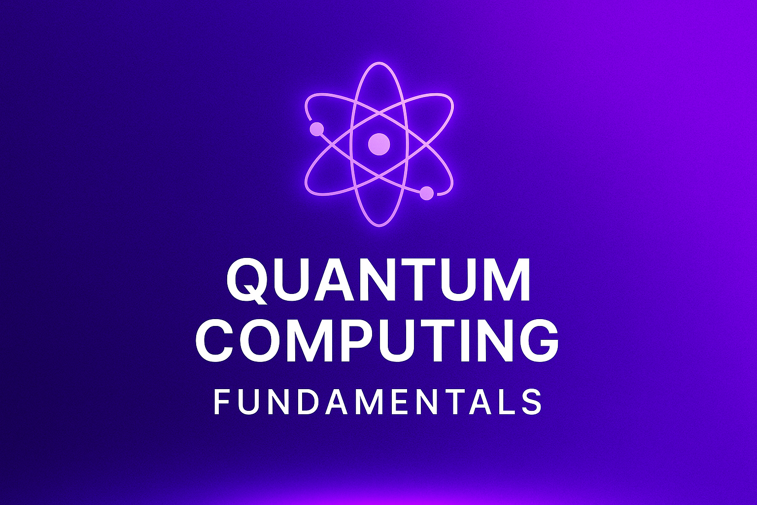 Quantum Computing Fundamentals course thumbnail showing qubits, quantum circuits, and futuristic computing concepts.