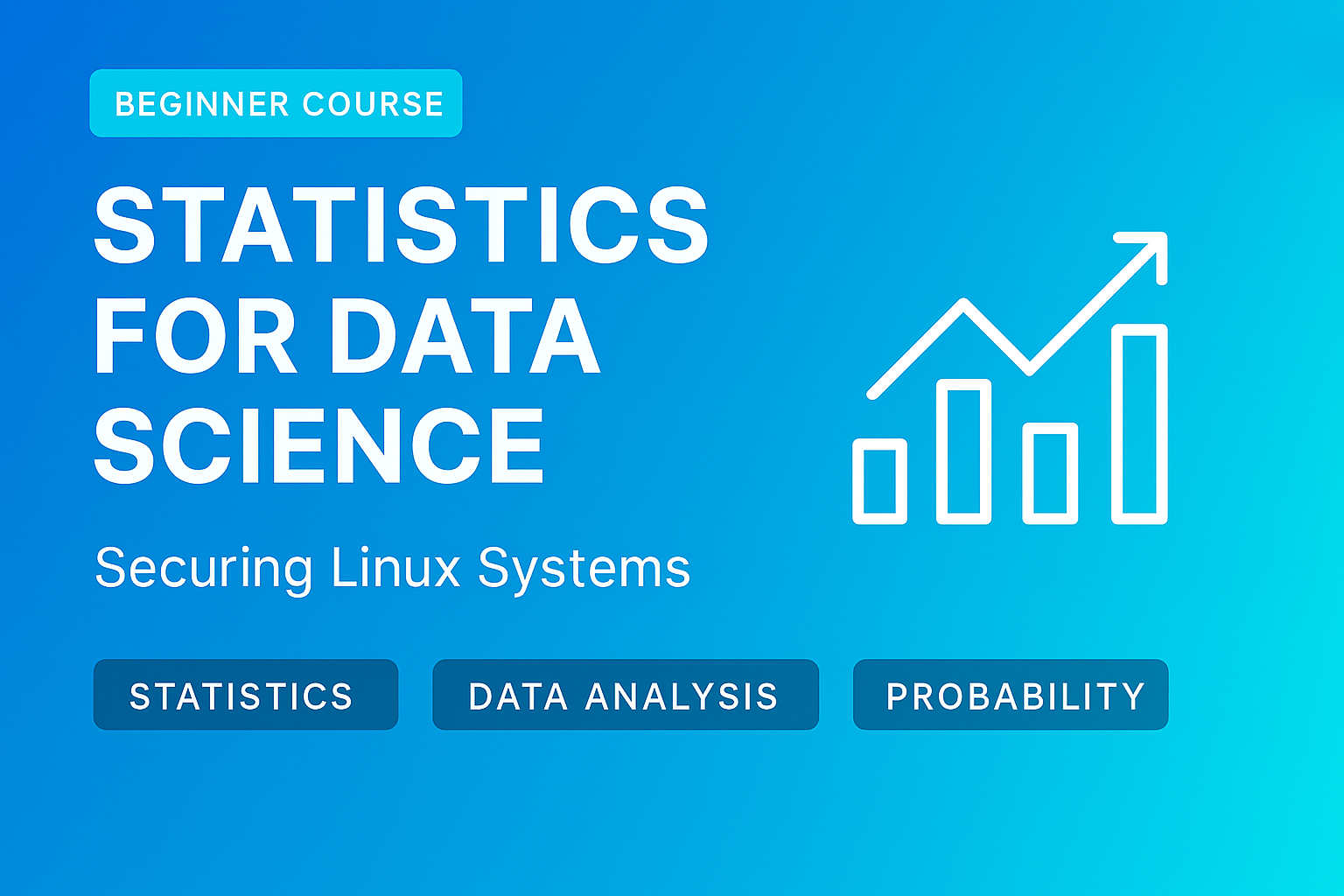 Statistics for Data Science course thumbnail showing probability charts, data distributions, and statistical analysis concepts.